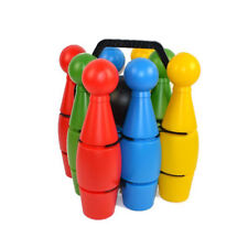 x Gioco Mare Birilli Set 9 Pezzi 8 Birilli + Palla Bambini Divertimento dfh