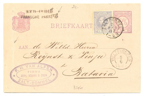 Olanda 1887 upr ps - -, card