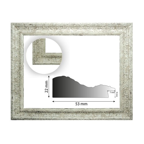 Cornice barocca bianca - barocca,