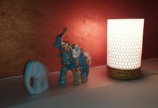 LAMPADA SCRIVANIA DA TAVOLO STUDIO UFFICIO NIDO D'APE ARTIGIANALE STAMPA3D LEGNO