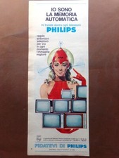 Pubblicità Anni 60-70 Memoria Automatica Televisore Philips