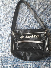 BORSA BAG VINTAGE OFFICIAL LOTTO SPORT NERA SIMILPELLE BLACK