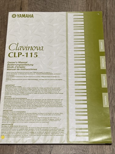 Yamaha clavinova clp 115 - yamaha,
