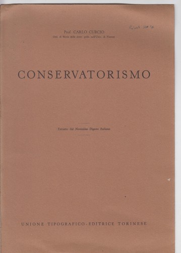 Carlo curcio conservatorismo - curcio,