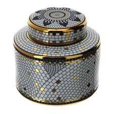 HERVIT ART. 29891 CONTENITORE CERAMICA MOSAICO DIA.21XH18CM