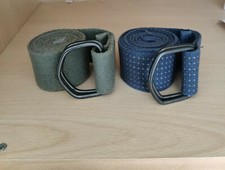 Cinture tessuto uomo - 100 cm - verde militare e blu