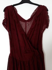 Vestito Donna Byblos GRANATA Taglia 44 VINTAGE SANGALLO USATO