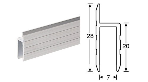 Profilo alluminio h per - alluminio, ad