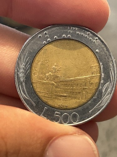 500 lire bimetalliche 1987 - 500,