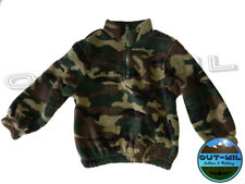 Maglia in Pile da bambino bimbo stile militare Mimetica Woodland
