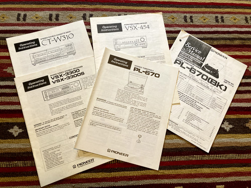 Lotto manuale stereo vintage