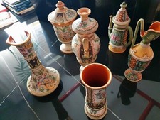 GIALLETTI DERUTA - COLLEZIONE 6 VASI/BROCCHE ORO Arte Ceramica Maiolica ANNI '70