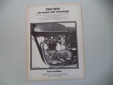 advertising Pubblicità 1972 MOTO TRIUMPH BONNEVILLE 650