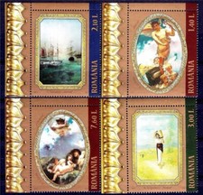 Romania 2011 Tesori Dipinti Prometeo/Mercurio/Mitologia Navi Marine MNH/2