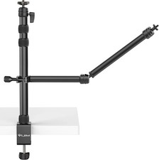 LS11 Camera Mount Desk Stand with Auxiliary Holding Arm, Flexible, Ring Light