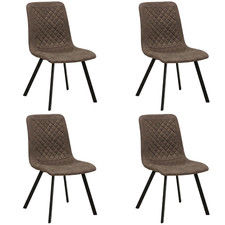 Set 4 Sedie Vintage Microfibra
