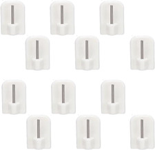 Ganci Autoadesiva, 12 Pezzi Ganci Adesivi per Tende Tendine, Ganci per Tende Pla