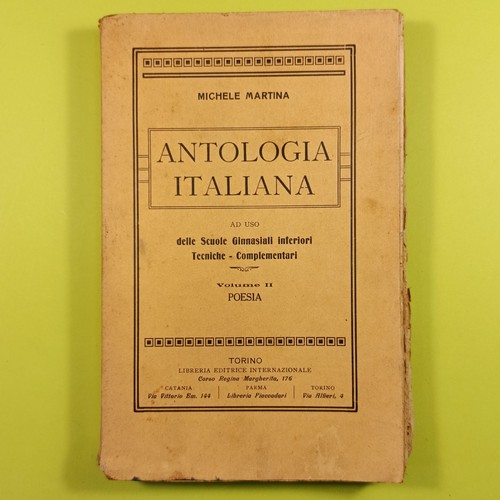 Antologia italiana vol - antologia,