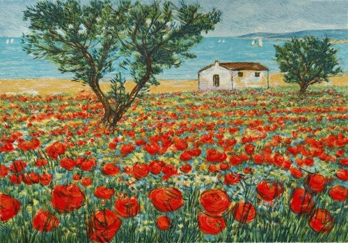 Paesaggio michele cascella - paesaggio, |