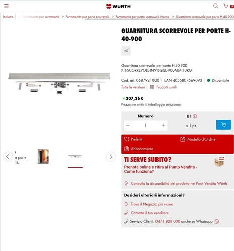 Kit scorrevole invisibile - kit,