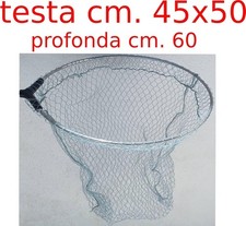 testa di guadino testata retino per manico palo filettato pesca trota lago mare 