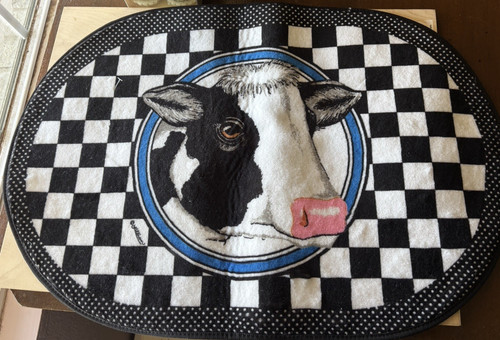 Tappeto mucca cucina vintage