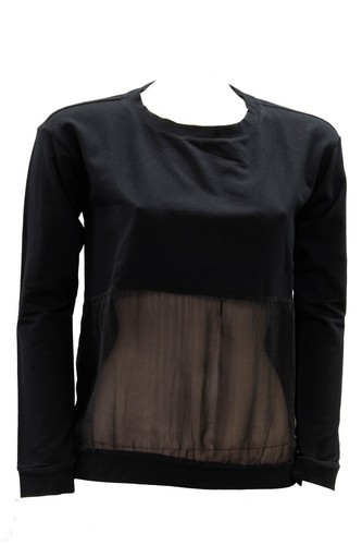 Maglia donna nera manica - nera,