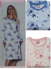 CAMICIA DA NOTTE DONNA COTONE 100% TAGLIE NORMALI E CALIBRATE MANICA LUNGA CIPPI