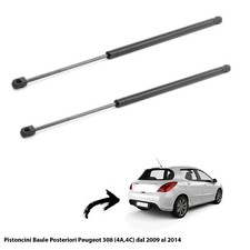 2 MOLLE  A GAS PISTONCINI  PORTELLONE BAGAGLI X PEUGEOT 308 (4A,4C) dal 2009