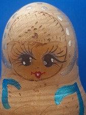 MATRIOSKA  Vintage  artigianale in legno 7 Pezzi decorato a mano.