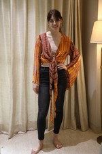 Top avvolgente pura seta