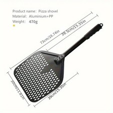Pala per Pizza allumino grande professionale 30,48 x 35,56 cm, nero