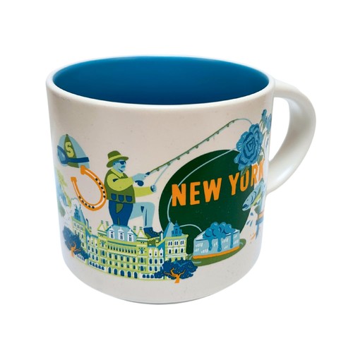 Tazza ceramica blu - , bianca