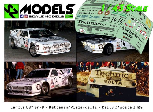 Rally decal set lancia - 1/43,