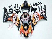 Carena iniezione ROSSI REPSOL ABS nero opaco arancione per CBR1000RR 2006 2007