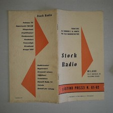 Opuscolo listino prezzi STOCK RADIO 61/62 serie SOLAPHON 1962