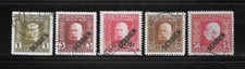 AUSTRIA UNGHERIA,OCCUPAZIONE AUSTRIACA SERBIA 5 USATI n° 1-3-6-8-19  1914 1916