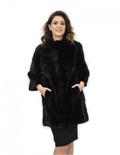 Coat 42 black mink fur