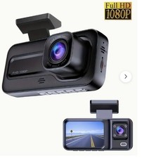 Dashcam per auto Full HD 1080. 2 telecamere esterno e interno, display 2 pollici