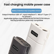 Per 18650/21700 Batteria Fai da Te Power Bank Case Box DC5V 2A/PD Ricarica Rapida