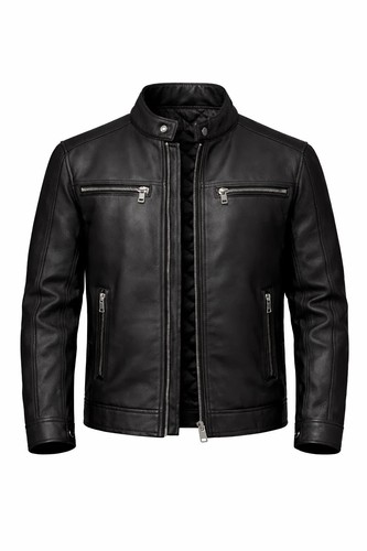 Giacca biker uomo vera - , pelle
