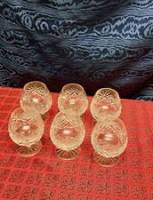 6 Bicchieri Da Cognac Brandy Anni 50 Cristallo Pesante Al Piombo Boemia