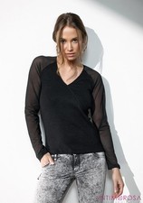 Maglia a coste con maniche in