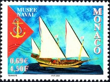 Monaco 2001 Museo Navale Barca a Vela Modello Yacht Trasporto Marina Militare 1v MNH