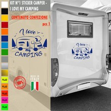 Adesivi camper AMO IL CAMEGGIO AMORE TENDE caravan roulotte accessori cod.1827