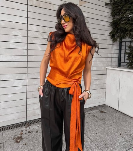 Zara top raso - zara:,