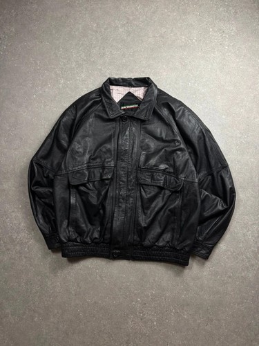 Vintage real leather bomber - vintage,
