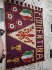 Bandiera Fiorentina Calcio 1995 -56 1968-69 Circa 1 metro X 1,40