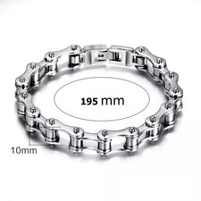 Bracciale Uomo / unisex in acciaio CATENA MOTO BIKER - Idea regalo 