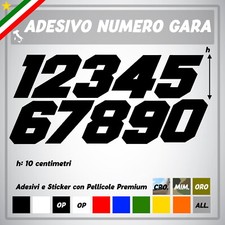 adesivo NUMERO GARA MOTO CASCO